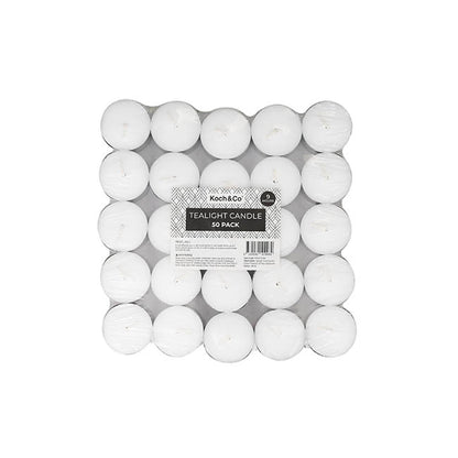 Tealight Event Candle 9 Hour Premium 50 Pack White 38x24mmH