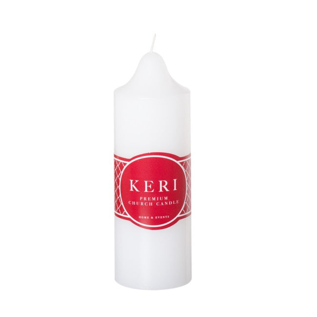 Church Pillar Candle White (5x15cmH) 35Hr