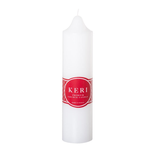 Church Pillar Candle White (5x20cmH) 48Hr