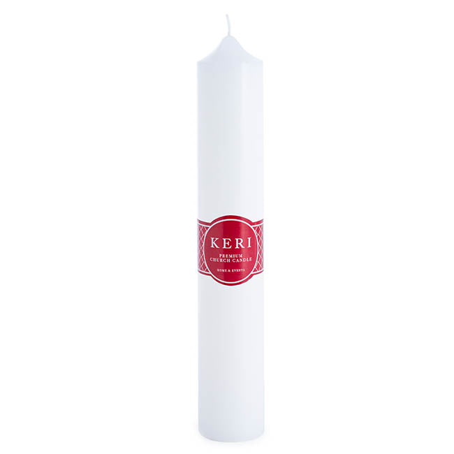 Church Pillar Candle White (5x30cmH) 76Hr