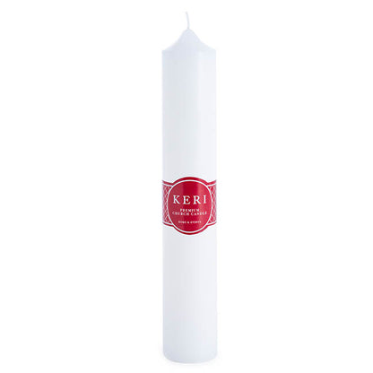 Church Pillar Candle White (5x30cmH) 76Hr