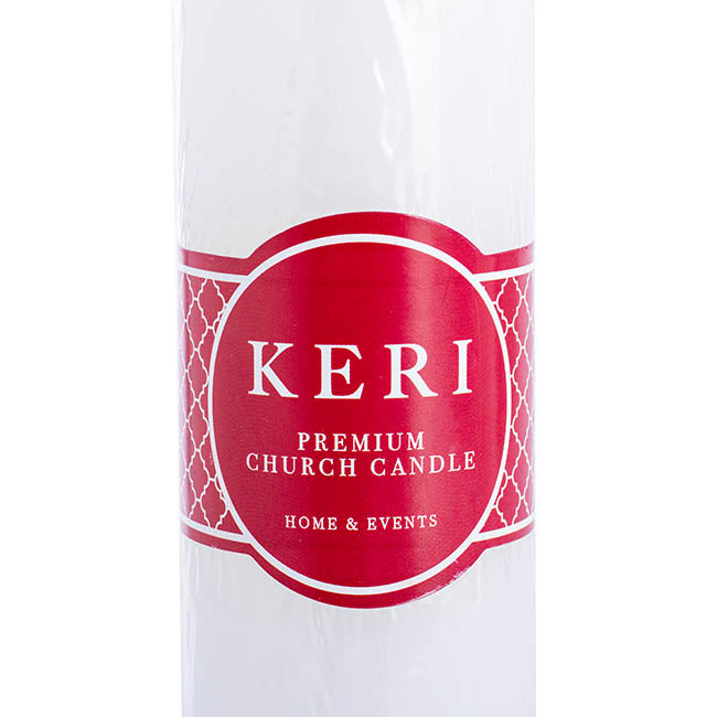 Church Pillar Candle White (5x30cmH) 76Hr