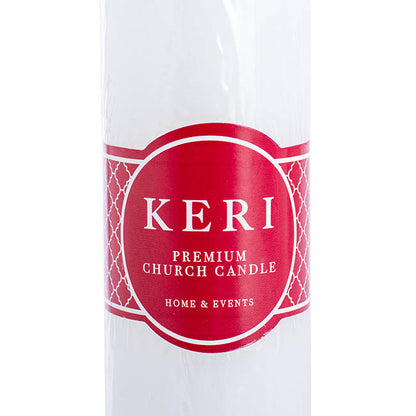 Church Pillar Candle White (5x30cmH) 76Hr