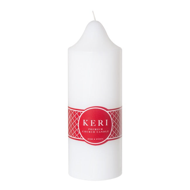 Church Pillar Candle White (7x20cmH) 98Hr