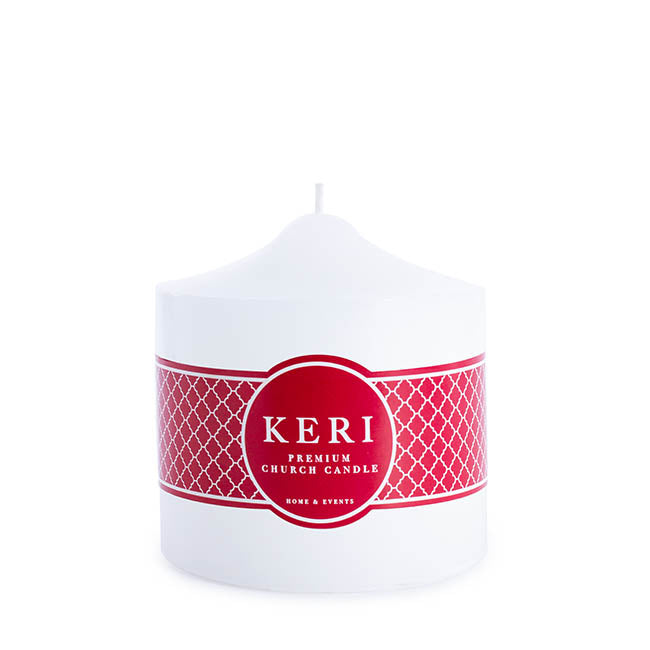 Church Pillar Candle White (10x10cmH)