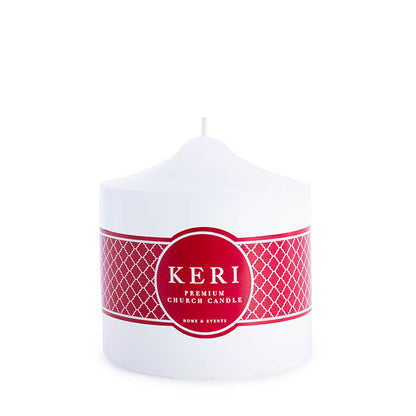 Church Pillar Candle White (10x10cmH)