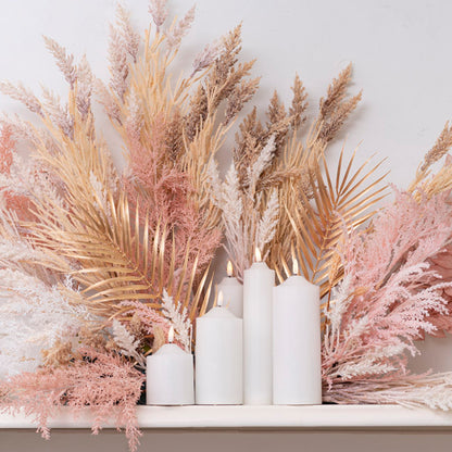 Wax LED Trueflame Flickering Pillar Candle White (7.5X10cmH) flower display