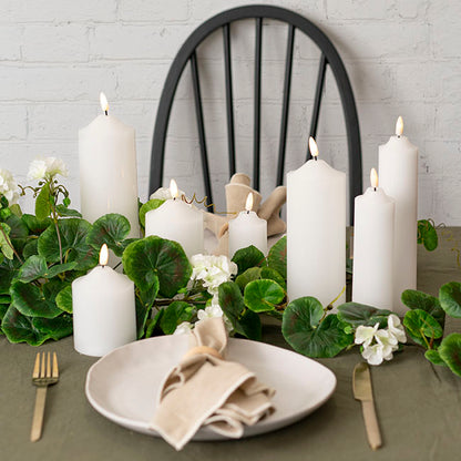 Wax LED Trueflame Flickering Pillar Candle White (5DX12cmH) table display