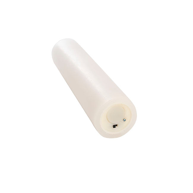 Wax LED Trueflame Flickering Pillar Candle White (5DX23cmH) bottom of candle