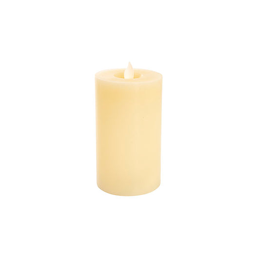 Wax LED Swing Flickering Pillar Candle Ivory (7.5Dx13.5cmH)