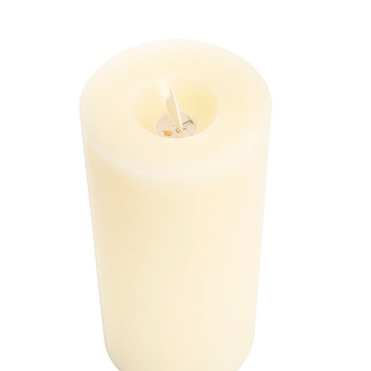 Wax LED Swing Flickering Pillar Candle Ivory (7.5Dx16cmH)