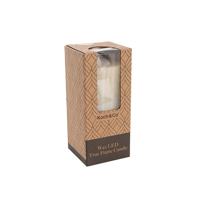 Wax LED Swing Flickering Pillar Candle Ivory (7.5Dx16cmH)