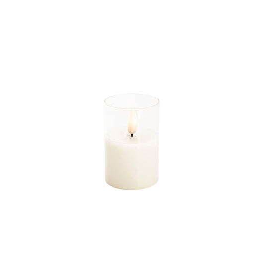 LED Glass Trueflame Flickering Votive Candle White 5x7.5cm