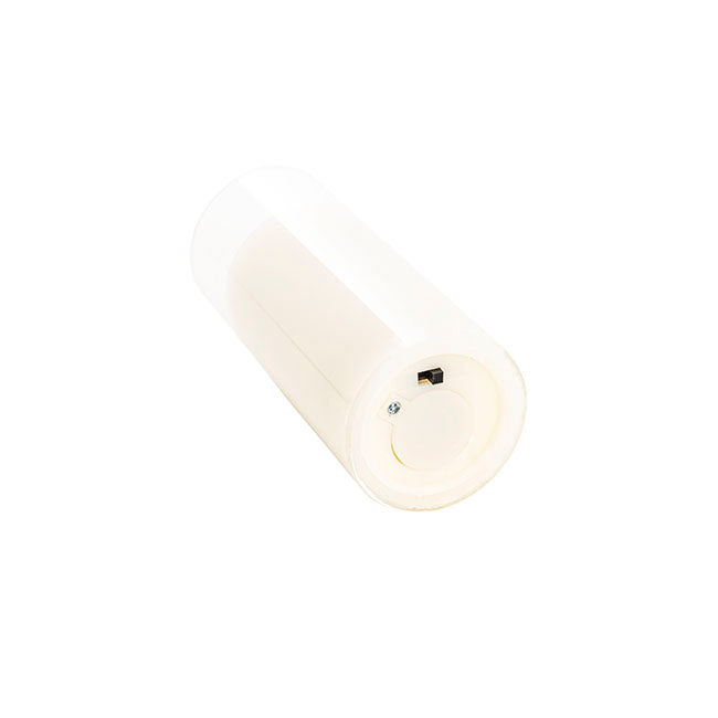 LED Glass Trueflame Flickering Event Pillar Candle 5x12.5cmH