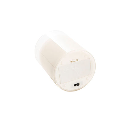 LED Glass Trueflame Flickering Event Pillar Candle 7.5x10cmH