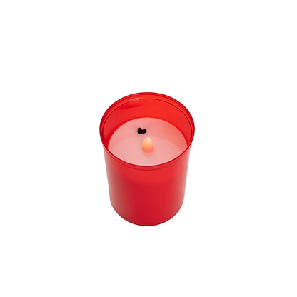 LED Sympathy Memorial Candle Red (6.5Dx12cmH)