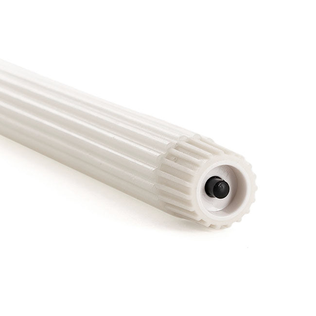 Wax LED Trueflame Fluted Taper Candle White 2PK (2x24.5cmH)