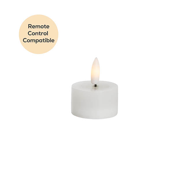 Premium Wax LED Trueflame Tealight 2PK White 4.5DX2.5cmH