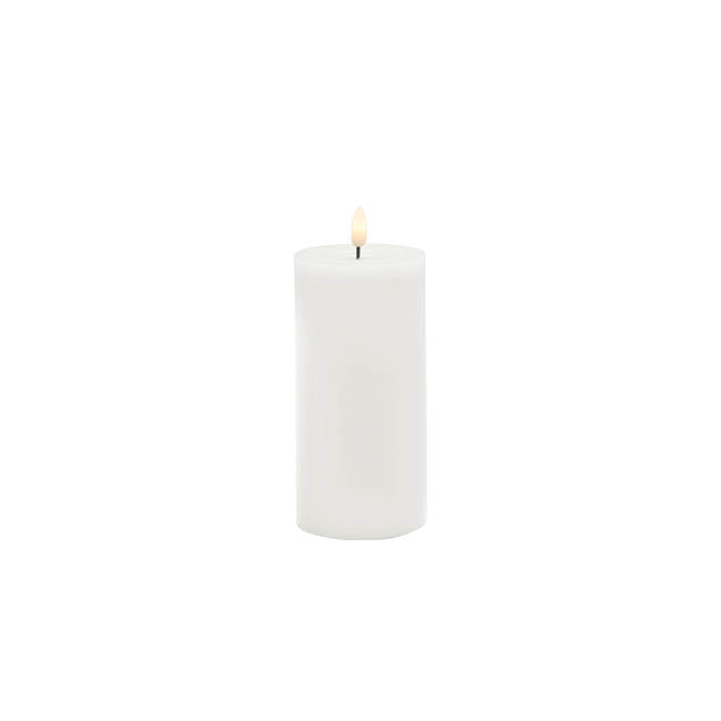 Wax LED Trueflame Event Pillar Candle White (5.5x10cmH)