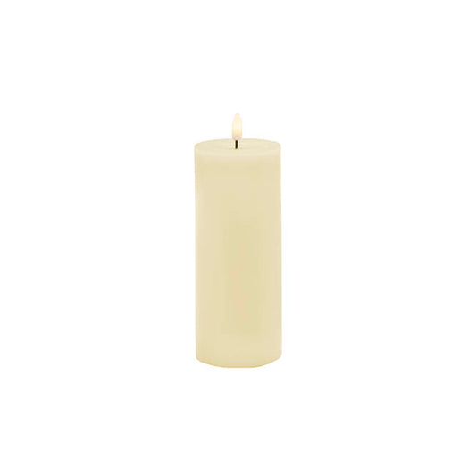 Wax LED Trueflame Event Pillar Candle Ivory (5.5x15cmH)