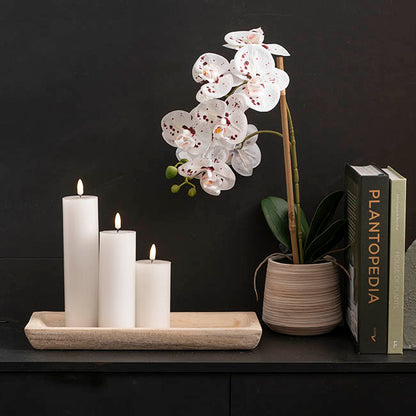 Wax LED Trueflame Event Pillar Candle White (5.5x15cmH)