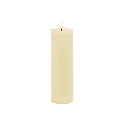 Wax LED Trueflame Event Pillar Candle Ivory (5.5x20cmH)