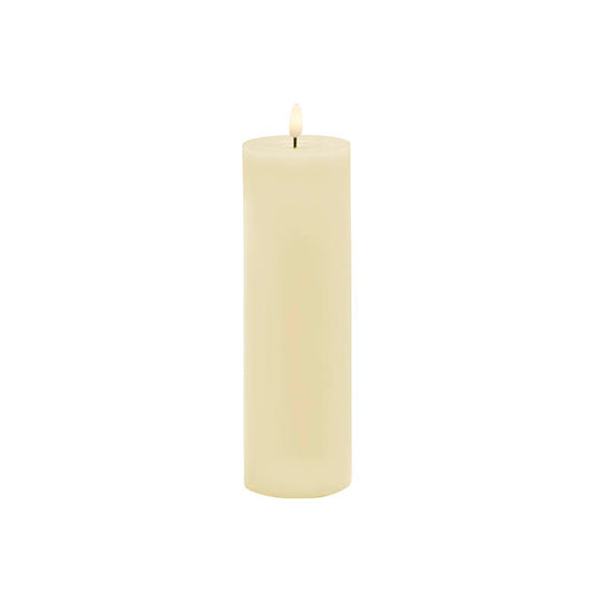 Wax LED Trueflame Event Pillar Candle Ivory (5.5x20cmH)