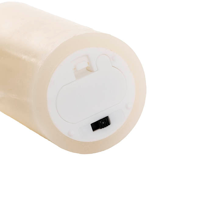 Wax LED Trueflame Event Pillar Candle Ivory (5.5x20cmH)