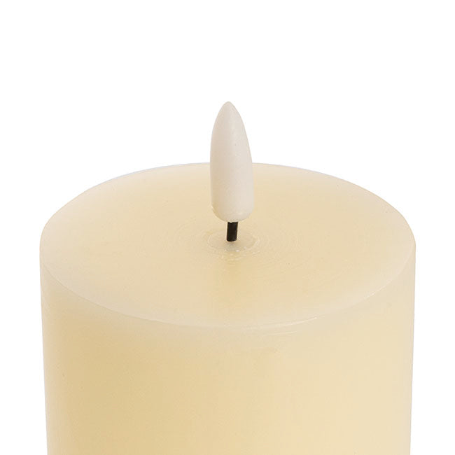 Wax LED Trueflame Pillar Candle Set 3 Cream (7.5X10/15/20cm)
