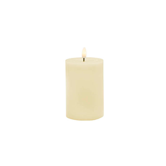 Wax LED Trueflame Event Pillar Candle Ivory (7.5x12.5cmH)