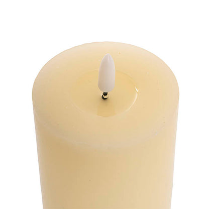 Wax LED Trueflame Event Pillar Candle Ivory (7.5x12.5cmH)