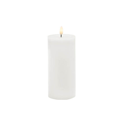 Wax LED Trueflame Event Pillar Candle White (7.5x17.5cmH)
