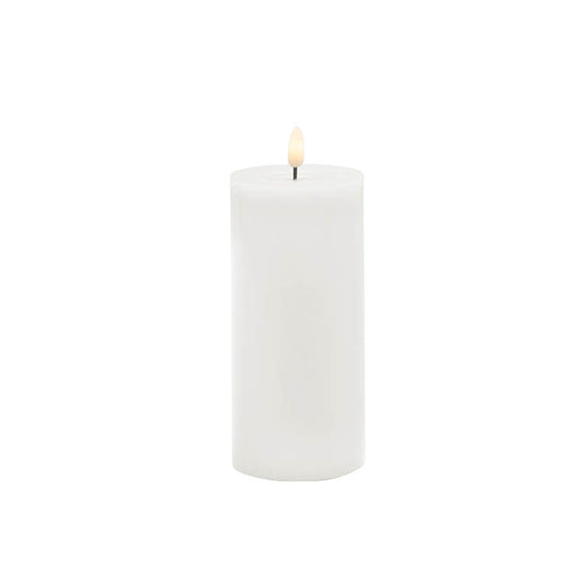 Wax LED Trueflame Event Pillar Candle White (7.5x17.5cmH)