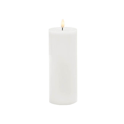 Wax LED Trueflame Event Pillar Candle White (7.5x22.5cmH)