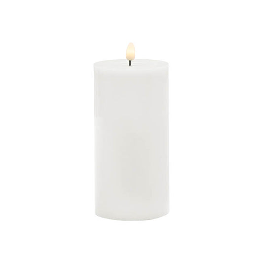 Wax LED Trueflame Event Pillar Candle White (10x20cmH)