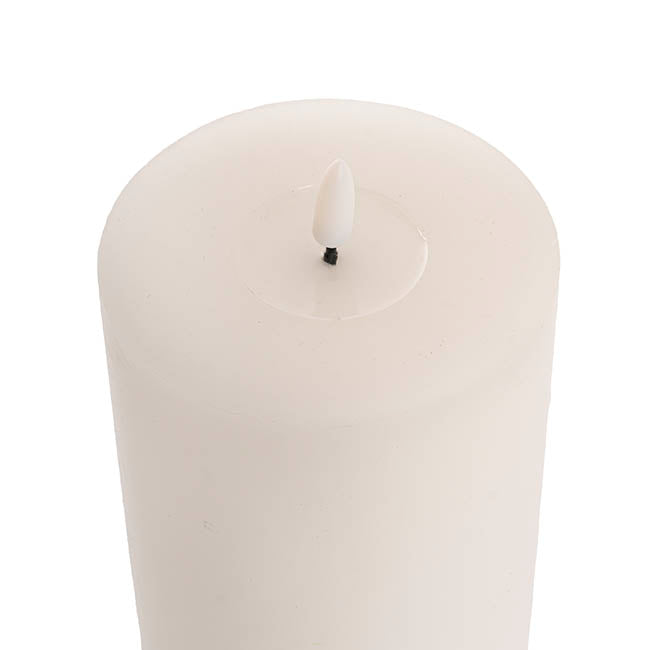 Wax LED Trueflame Event Pillar Candle White (10x20cmH)