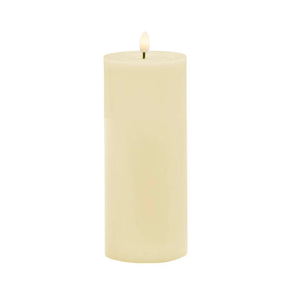 Wax LED Trueflame Event Pillar Candle Ivory (10x25cmH)