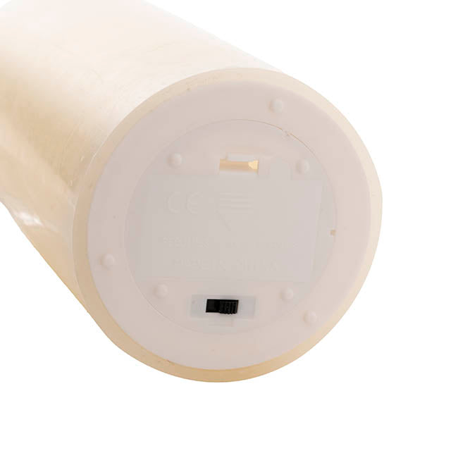 Wax LED Trueflame Event Pillar Candle Ivory (10x25cmH)