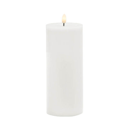 Wax LED Trueflame Event Pillar Candle White (10x25cmH)