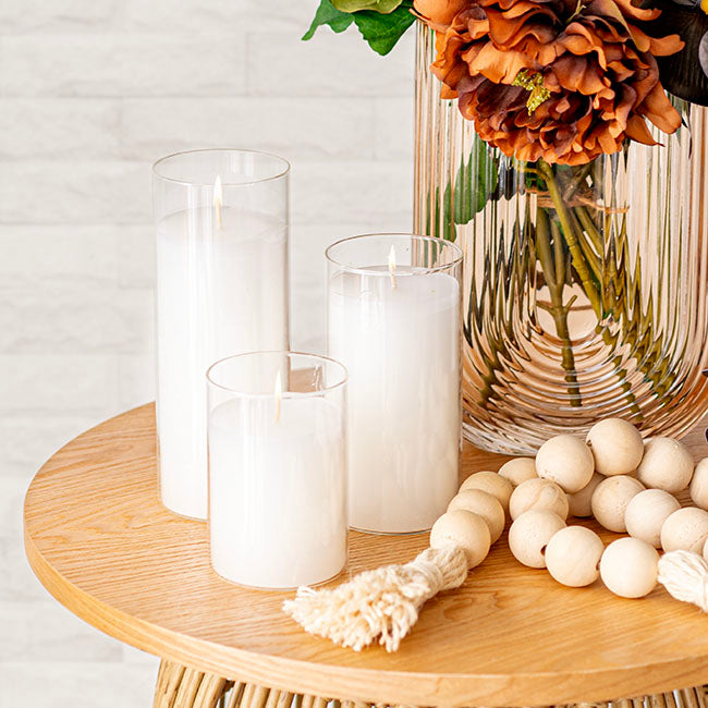 Event Centrepiece Pre-filled Glass Candle Jar (7x10cm)