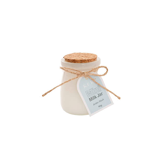 Scented Candle Mini Milk Jar Amber Blush (80g)