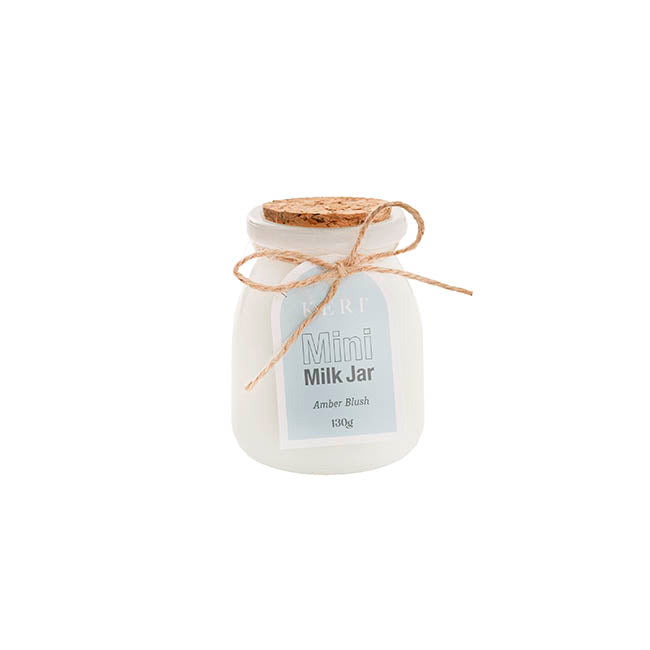 Scented Candle Milk Jar Amber Blush (130g)