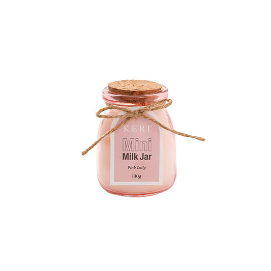 Scented Candle Milk Jar Pink Lolly (130g)