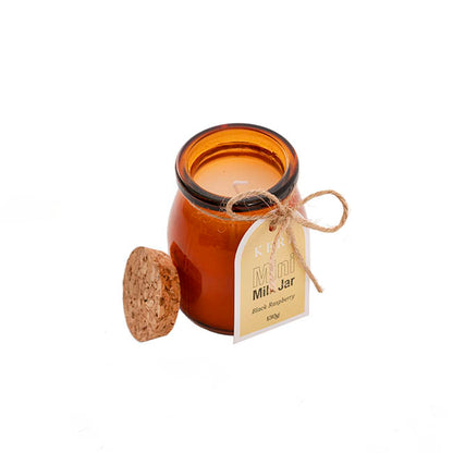 Scented Candle Milk Jar Black Raspberry (130g)
