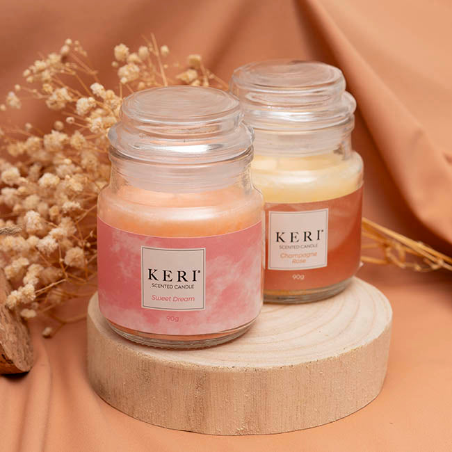 Scented Candle Bubble Jar Sweet Dream (6Dx8.5cmH 90g)