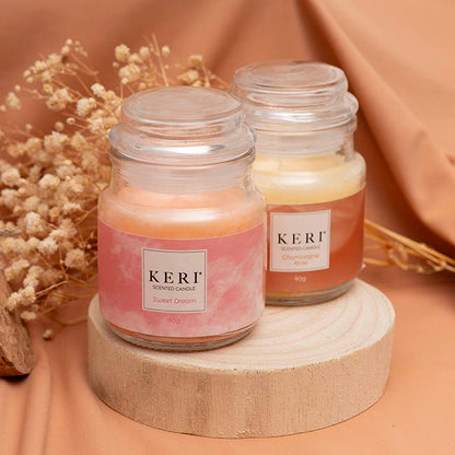 Scented Candle Bubble Jar Sweet Dream (6Dx8.5cmH 90g)