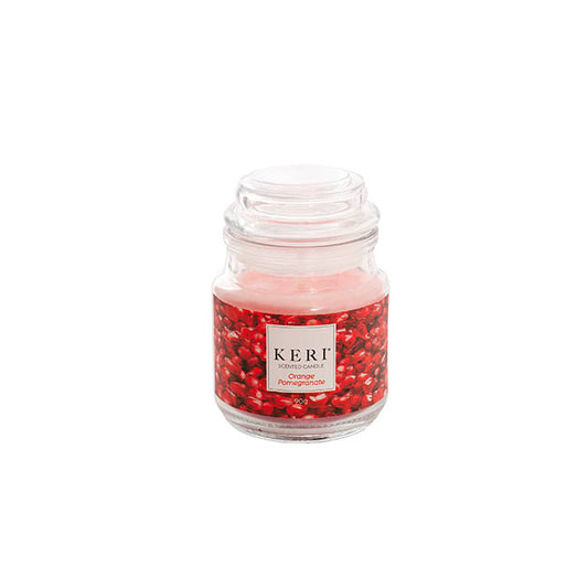Scented Candle Bubble Jar Orange Pomegranate (6Dx8.5cmH 90g)