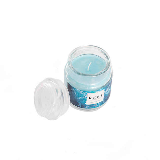 Scented Candle Bubble Jar Ocean Breeze (6Dx8.5cmH 90g)