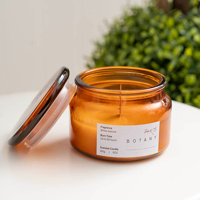 Scented Candle Botany Jar White Jasmine (150g)