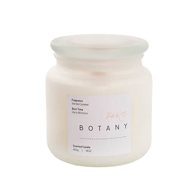 Scented Candle Botany Jar Vanilla Caramel (400g)